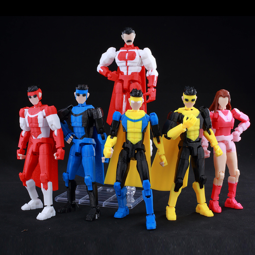 3D Printed Superheroes Invincible 2.0 Anime Multi-Jointed Action Figures