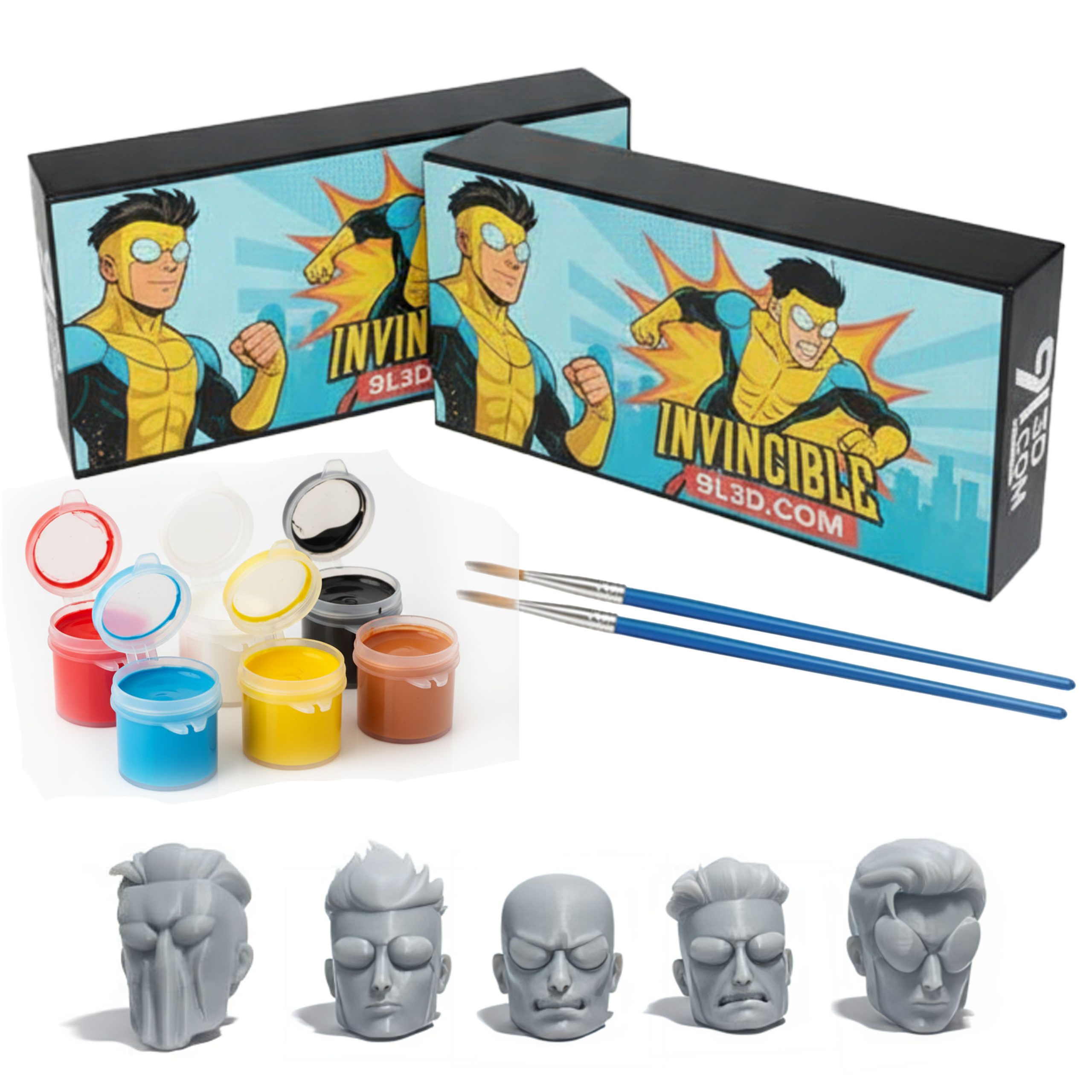 Unpainted head sculpt