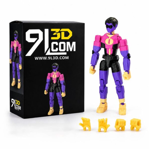 9L3D Young Vanguard Action Figure – Poseable 3D Printed Toy